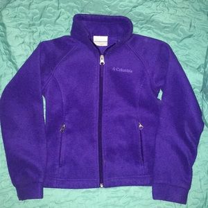 Columbia Purple Zip Jacket with Zip Pockets Girls